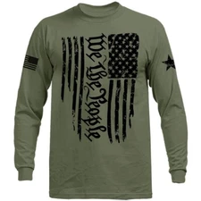 We the People The 2nd Amendment Gun Constitution US Flag Patriotic Long Sleeve