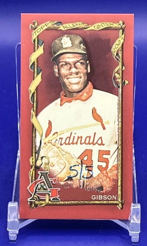 2023 Topps Allen & Ginter X 176 BOB GIBSON Red Mini /5 - CARDINALS COLORMATCH