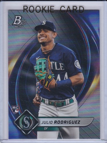 JULIO RODRIGUEZ ROOKIE CARD Seattle Mariners 2022 Bowman Platinum Baseball JROD!