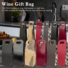 Wine Tote Bag Fold-able Wine Carrier Purse Ca...