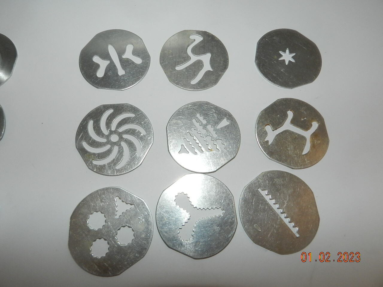 Vintage Mirro Cookie Pastry Press 12 Cookie Discs 3 Tips Recipe Booklet