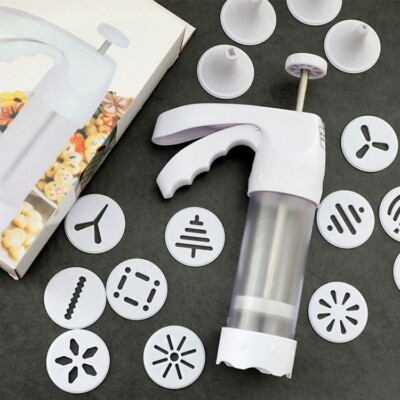 Cookie Press Gun Set,19 PCS Biscuit Maker,Cake Making Cookie Frame Biscuit Mold