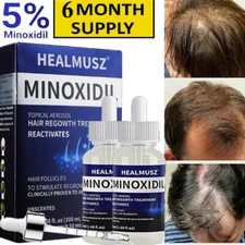 2~ MINOXIDIL 5% HAIR REGROWTH TREATMENT FOR MEN Topical Solution 6 MONTHS SUPPLY