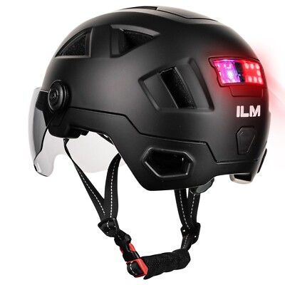 ILM Smart Adult Bike Helmet with Automatic G-Sensor Turn Signal
