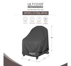 ULTCOVER Waterproof Black Outdoor Patio Chair Cover 28”W x 31”D x 36”H NEW — photo 2