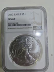 U.S. Mint American Eagle 2012 Silver $1 1oz .999 Business Strike MS 69 NGC