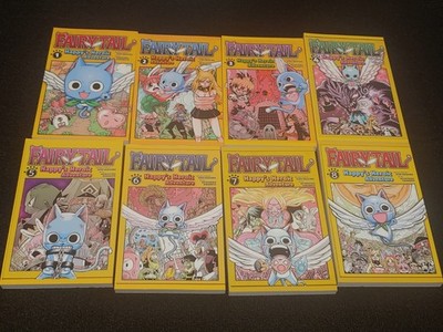 English Fairy Tail Happy Adventure 1-8 Set Complete Hiro Mashima Manga LOT