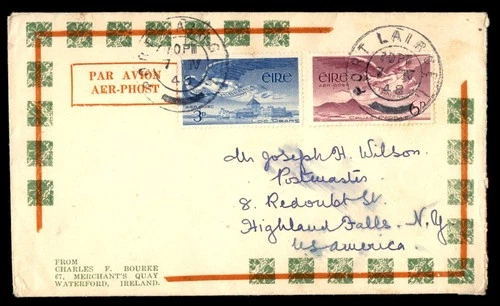 Mayfairstamps Ireland FDC 1948 Angel Flying Air Mail Combo First Day Cover aaw_9