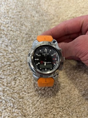 Tissot T-Touch Men s Analog/Digital Quartz Compass Altimeter Orange Strap