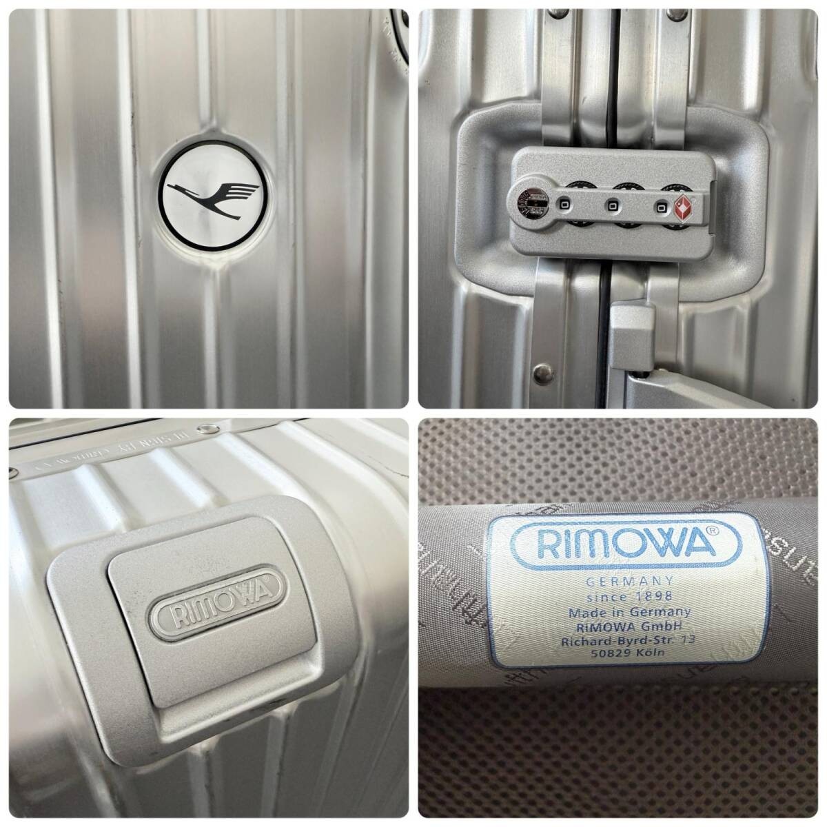 Rimowa Classic Cabin Lufthansa 36L Silver 4 wheels Carry Case