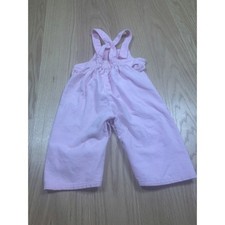 Vtg G 70s/80s Pink Corduroy Toddler Overalls - Rare Cross-Back Slit Snap Leg