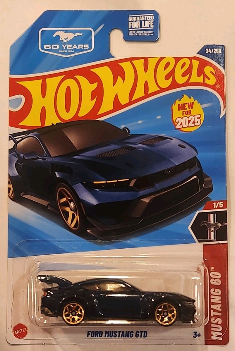 Hot Wheels Ford Mustang GTD Blue 34/250 2025 Mustang 60 1/5 | eBay