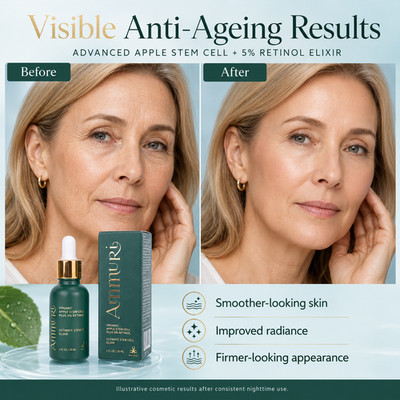 Ammuri Organic Apple Stem Cell Retinol Elixir Anti Ageing Glow Serum 30ml