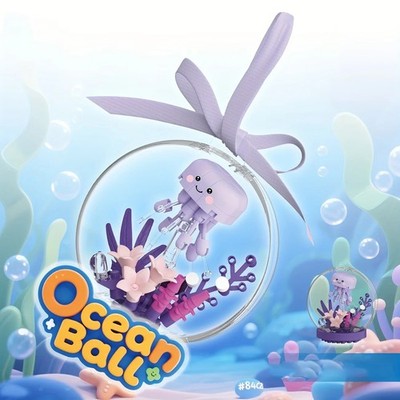 Marine Life Ball Fisch Baustein Set Ziegel MOC Kreativ Zum Selbermachen Spielzeug
