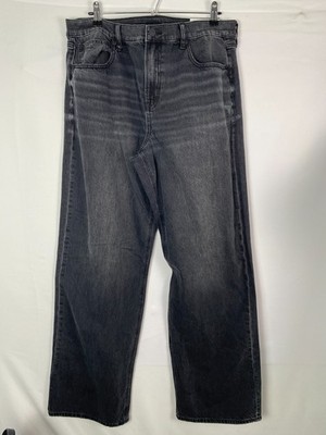 NWT American Eagle Strigio Stovepipe Blaze Black Sz 14 Long Baggy Jeans