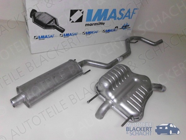 Imasaf Auspuffset für Fiat Croma 2.2 16V 2005- | Mitteltopf + Endtopf-image