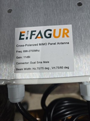 Eifagur Performance Cross Polarized MIMO Panel Antenna 11dBi High Gain 2700MHz