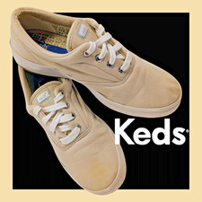 KEDS Beige / Tan FABRIC Sneaker WOMEN'S SHOES Casual WF10334M C5-CH17 SIZE 6M