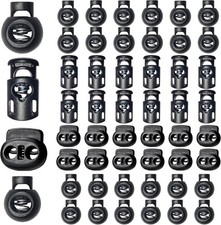 48pcs Upgraded Plastic Cord Lock, Locks - Draw String Clip with Spring...