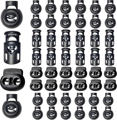 48pcs Upgraded Plastic Cord Lock, Locks - Draw String Clip with Spring... 