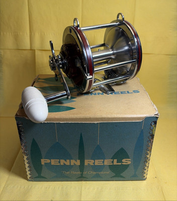 1970's Penn Senator 113H 4/0 Big Game Fishing Reel Very Clean w/Box & Contents