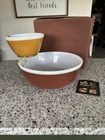 VINTAGE 60’S PYREX EARTH TONE CHIP & DIP BOWLS SET #5767 IN ORIGINAL BOX