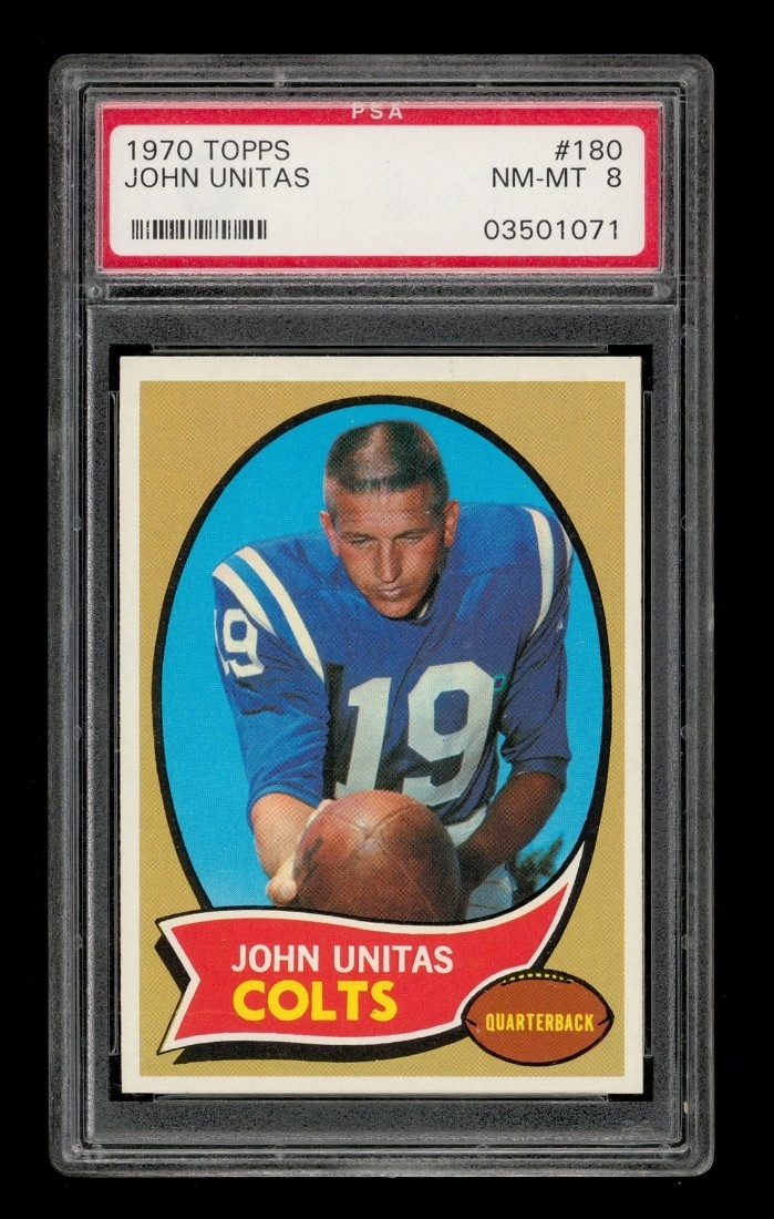 1970 Topps Set-Break #180 John Unitas PSA 8 NM-MT