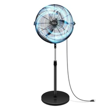 Simple Deluxe 20 Inch Pedestal Standing Fan, High Velocity, Heavy Duty Metal ...