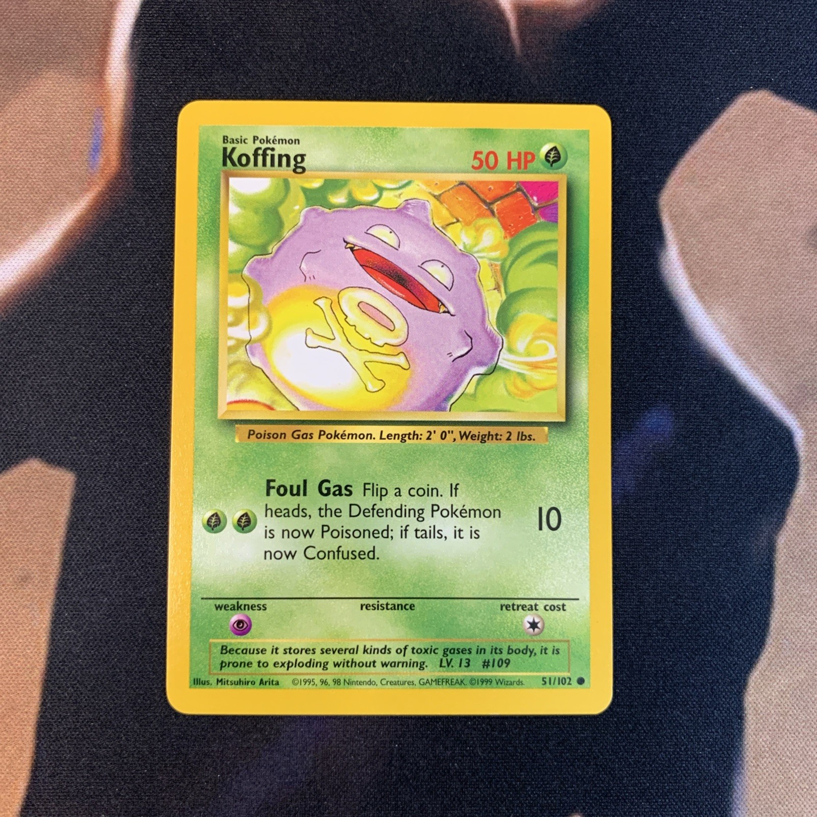 Koffing Base Set 51/102 Pokemon Card Raw