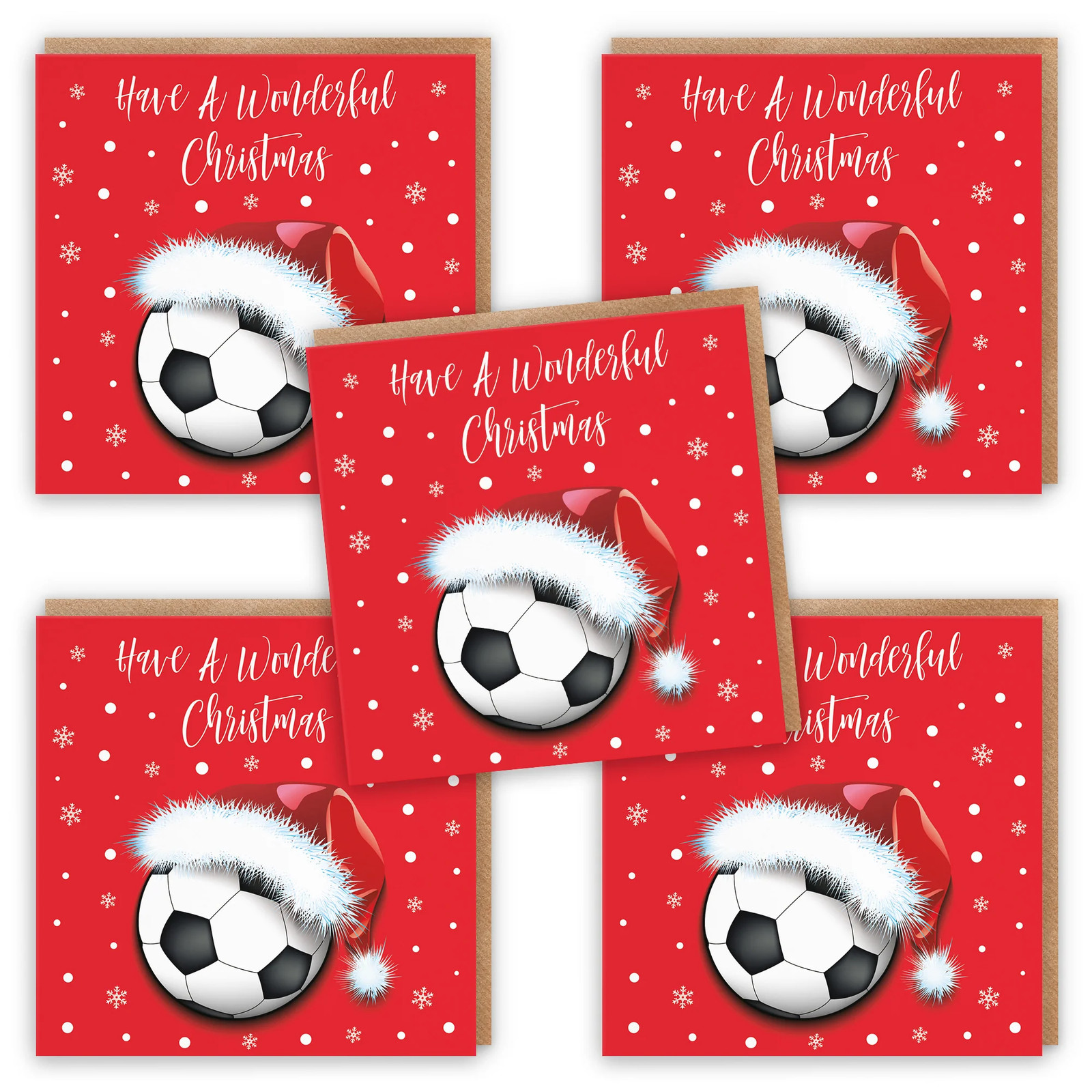 Football Pack Of 10 Christmas Cards And Envelopes