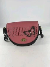 Chala Butterfly Half Moon Crossbody Purse Pink Chala Halfmoon Crossbody