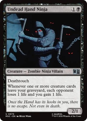 Undead Hand Ninja - 670 - NM - Commander: Marvel Super Heroes