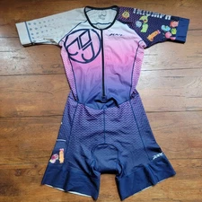 Zoot Womens Large Triathlon Suit Trisuit Triumph Purple Skinsuit Cycling Swim L