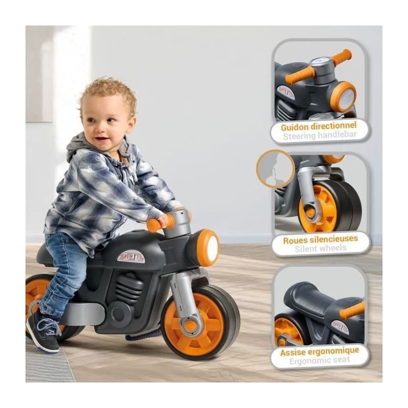 Draisienne Moto Premier - FALK - Avec roues silencieuses - Gris - 75% Plastique  - Photo 2/4