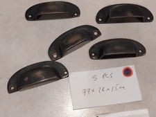 vintage metal cabinet knob handle-  77x28x15  mm   lot of 5