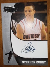 Stephen Curry 2009 Press Pass Fusion Silver Rookie Auto RC Basketball Card. rookie card picture