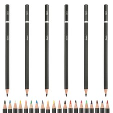 6Pcs Black Color Drawing Pencils for Adult Coloring Books