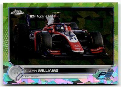 Topps 2022 Chrome Formula 1 No. 146 Calan Williams Lime Ice Refractor 99/199