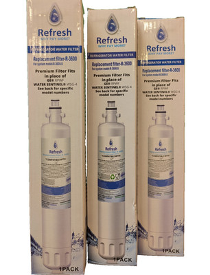 3 PACK WATER FILTER FITS GE RPWF, RPWF1063 WATER SENTINEL WSG-4  FACTORY SEALED