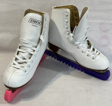 DBX Girls Figure Ice Skates Size 8 White Youth Kids Ice Skating Winter