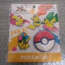 USJ 25th Anniversary Pokemon Pikachu Pins Can Badge Set Unopened