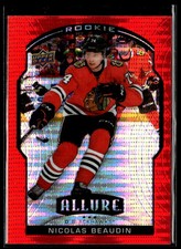 2020-21 UD Allure #79 Nicolas Beaudin Chicago Blackhawks Rookie Red Rainbow