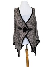 Soft Surroundings  Mei Ling  Knit Wrap Cardigan Poncho Sweater One Size