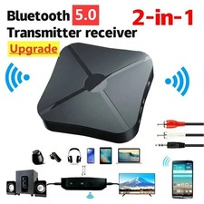 2in1 Bluetooth Transmitter Receiver Wireless Adapter TV Home Stereo A2DP Audio