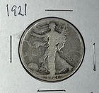 1921 Walking Liberty Half Dollar : Good +