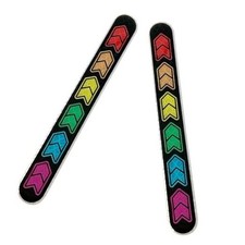 2 PCS Car Rearview Mirror Reflective Decal, 0.7" x 5.9" Self-Adhesive Colorful