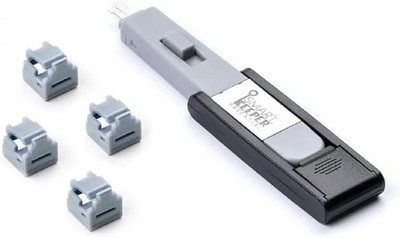 SmartKeeper ESSENTIAL / 4 x RJ11 Port Blockers mit 1 x Lock Key Mini / Grau