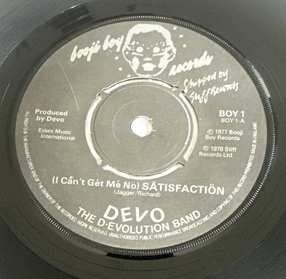 Devo - (I Can't Get Me No) Satisfaction - 7" Vinyl Record 1978 New Wave VG+ / M - Image 3 of 4