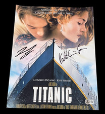 LEONARDO DICAPRIO KATE WINSLET SIGNED AUTOGRAPH 11x14 PHOTO BECKETT BAS COA F