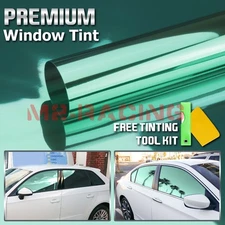 20"x10" Roll Window Mirror Chrome Green Tint Film Car Home Office Glass Privacy